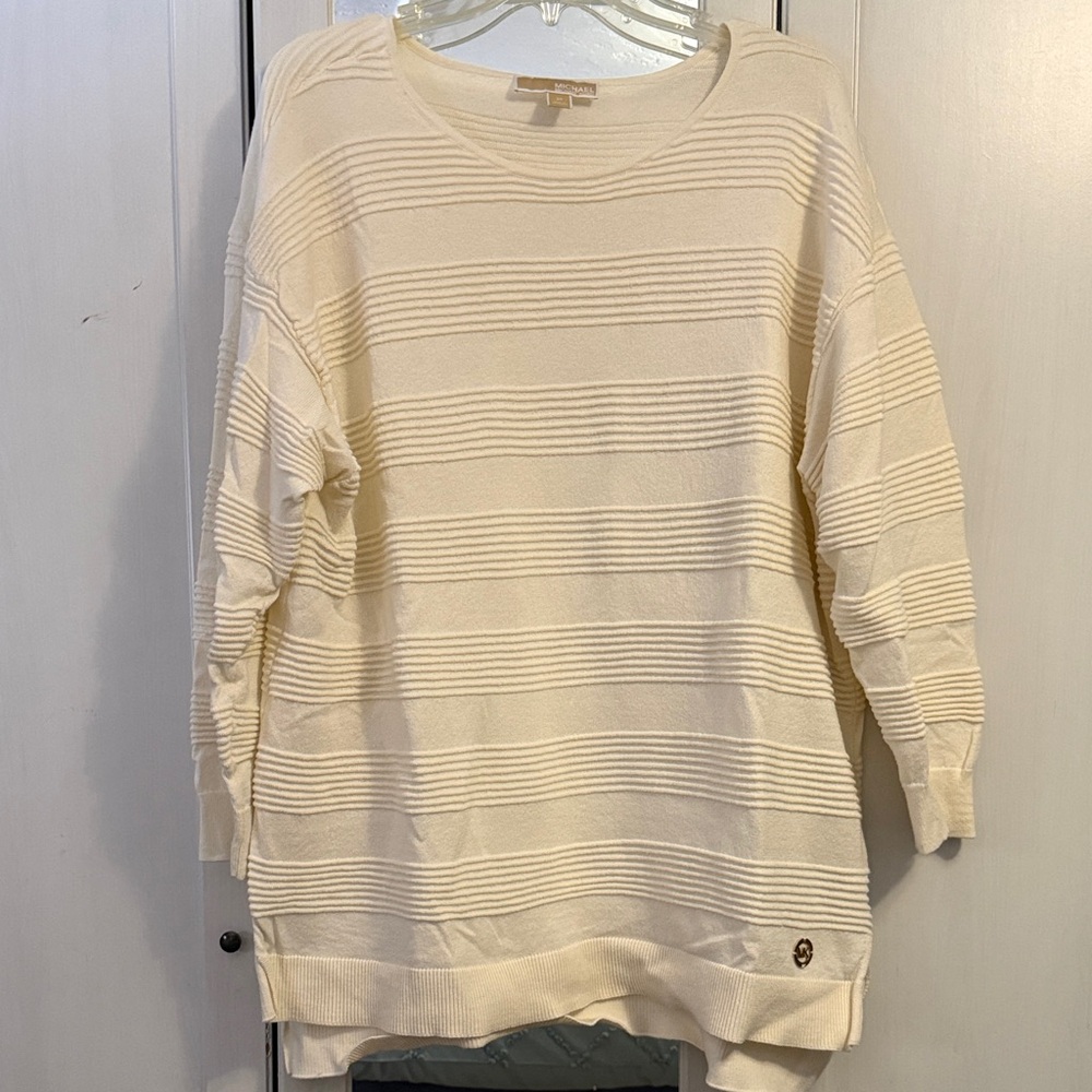 Michael Kors Cream Striped Women's Sweater